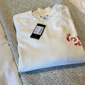 Peloton oversized tunic length floral sweatshirt Medium